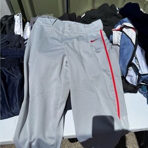 Nike Gray Pants with Red Stripe